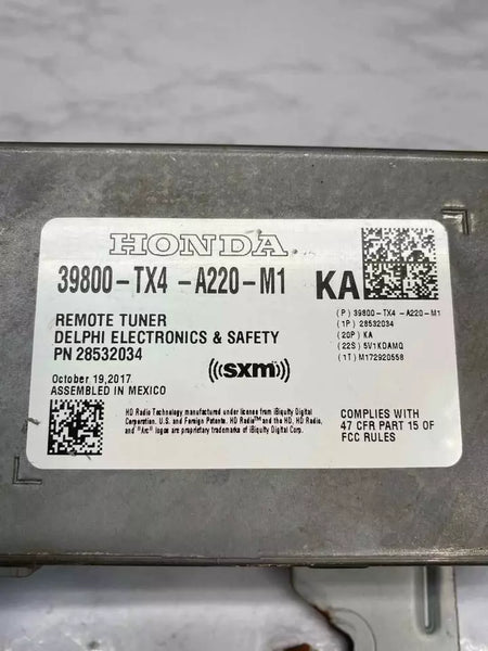 16 17 18 ACURA RDX RADIO AM FM RECEPTOR DE SATÉLITE NAVEGACIÓN AVANZADA EE. UU. 39800TX4A22