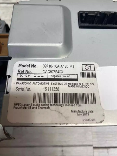 Honda CRV radio am fm 12 to 16 display screen dash mounted assy OEM 39710T0AA12