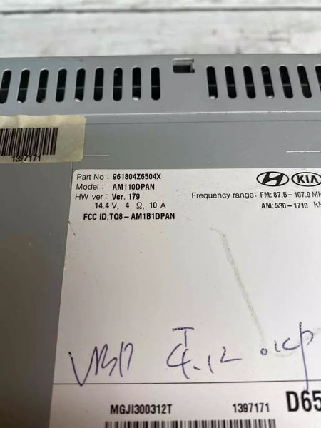 Hyundai Santa Fe radio am fm 17 18 display receiver us market 5.0" 961804Z6504X