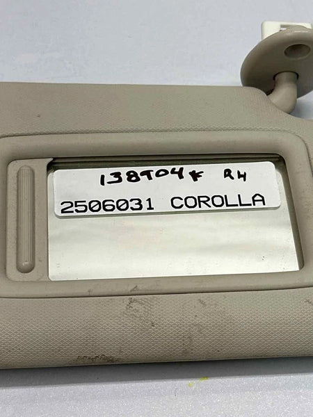 2021 TO 2024 TOYOTA COROLLA SUN VISOR RIGHT PASSANGER SIDE ASSY OEM 7431002Q50A0