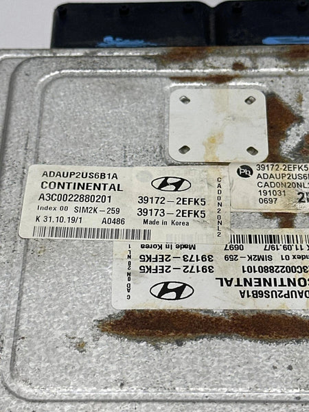 2020 HYUNDAI ELANTRA ENGINE CONTROL UNIT ECM ECU US CVT SEDAN 2.0L 391722EFK5