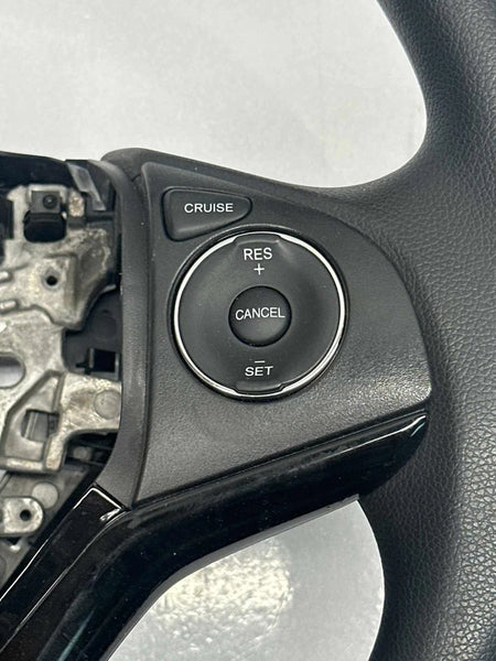 2016 TO 2022 HONDA HRV STEERING WHEEL BLACK LEATHER ASSY OEM 78501T5AN21ZA FRONT