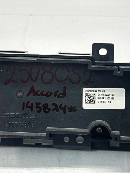 2018 TO 2022 HONDA ACCORD CLIMATE CONTROL HVAC AC PANEL US MARKET HEATED 79610TVAA31