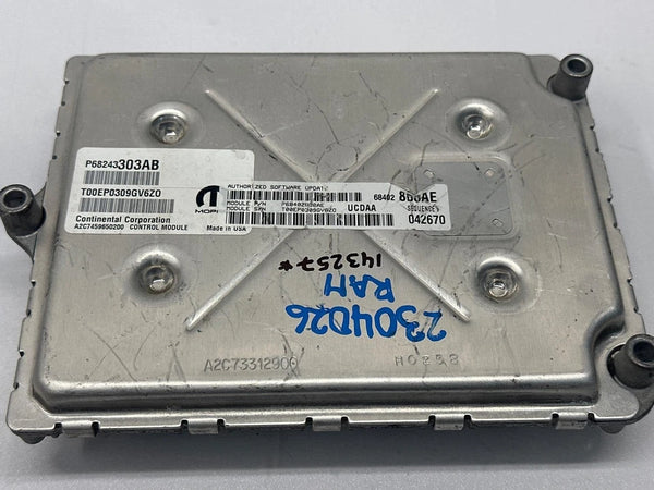 2016 TO 2020 DODGE RAM 1500 PICKUP ENGINE CONTROL UNIT ECM ECU 68243303AB 5.7L 6 SPEED