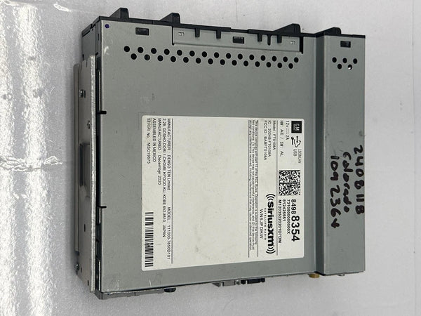 2020 TO 2022 CHEVROLET COLORADO RADIO AM FM RECEIVER UNIT ASSY OEM 84988354