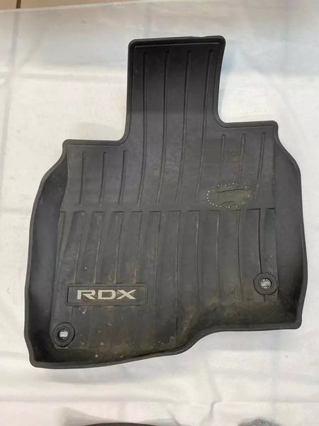 Acura RDX plastic floor mat 2018 complete set OEM front driver has a hole