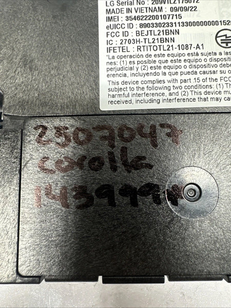 2021 TO 2023 TOYOTA COROLLA TELEMATICS CONTROL MODULE UNIT ASSEMBLY OEM 8674148110