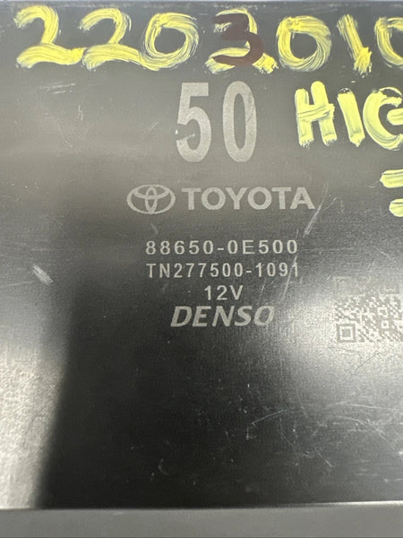 2020 TOYOTA HIGHLANDER CLIMATE CONTROL MODULE HVAC AC UNIT ASSY OEM 886500E500