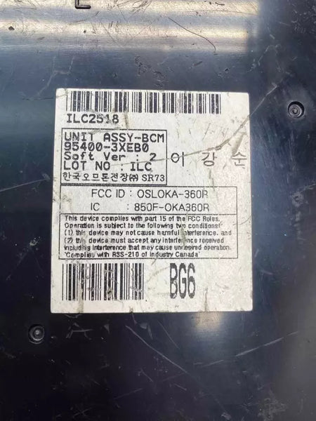 2014 15 16 HYUNDAI ELANTRA CONTROLE DE CORPO BCM UNIDADE COUPE EUA CONVENCIONAL OEM 954003XEB0