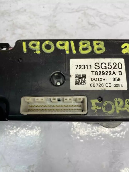 17 18 SUBARU FOREST PANEL DE CONTROL DE CLIMATIZACIÓN HVAC AUTOMÁTICO ZONA ÚNICA OEM 72311SG520