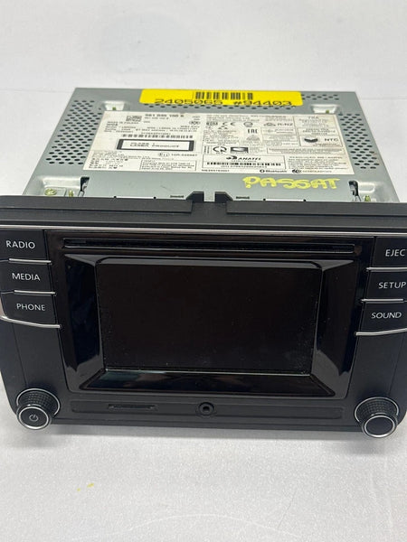 2018 VOLKSWAGEN PASSAT RADIO AM FM DISPLAY & RECEIVER 5.0" ASSY OEM 561035150B