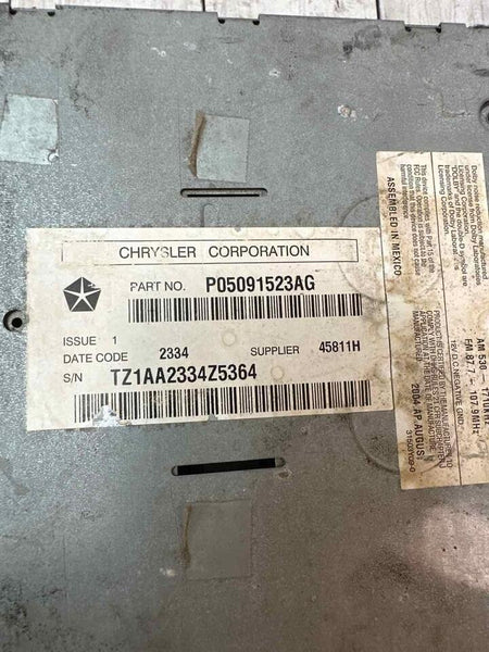 2004 2010 DODGE MAGNUM RADIO RECEIVER ASSY OEM NO NAVIGATION 5091523AG