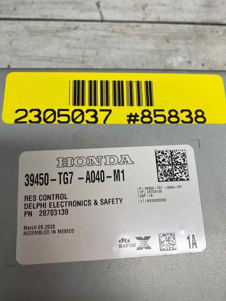 Honda Pilot entertanment control module 2017 to 2020 OEM unit assy 39450TG7A04