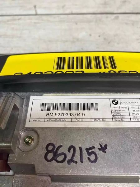 Bmw 320i radio am fm from 2012 to 2017 display screen 6.5" assy OEM 9270393040