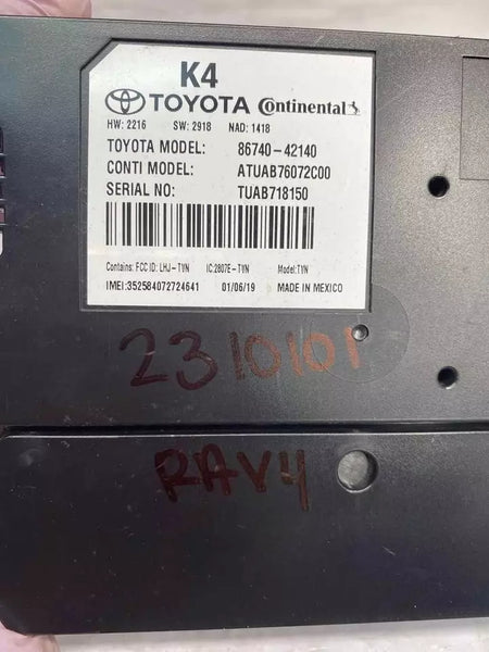 2019-2021 TOYOTA 4RUNNER CONJUNTO DE UNIDAD DE MÓDULO DE CONTROL TELEMÁTICO OEM 8674042140