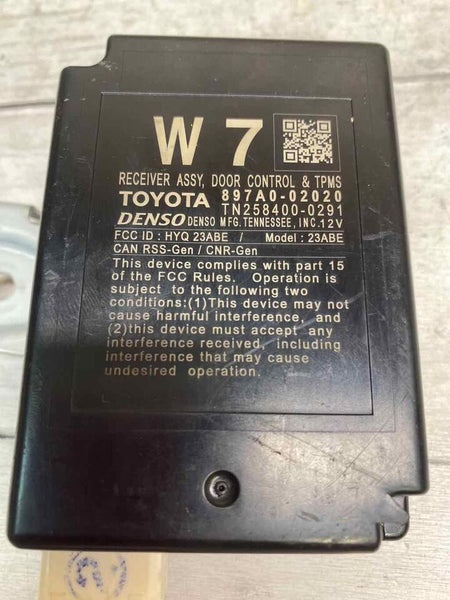 Toyota Corolla tire pressure monitor 2020 door control module OEM 897A002020