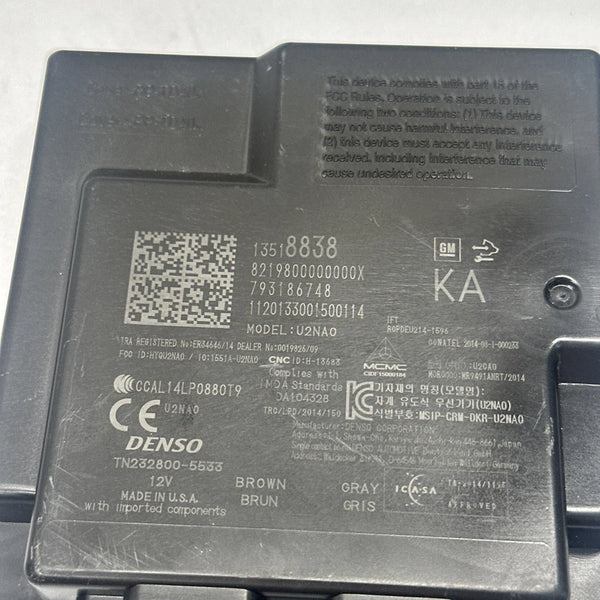 2018 TO 2024 CHEVY TRAVERSE THEFT DETERRENT CONTROL MODULE UNIT ASSY OEM 2927141732