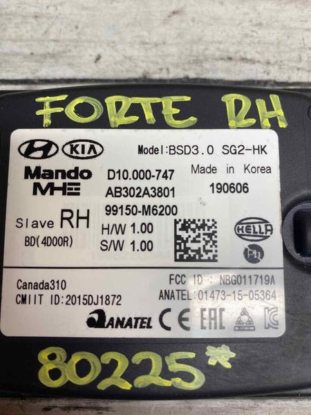 KIA FORTE 19 TO 21 BLIND SPOT SENSOR ALERT REAR RIGHT SIDE SEDAN 99150M6200