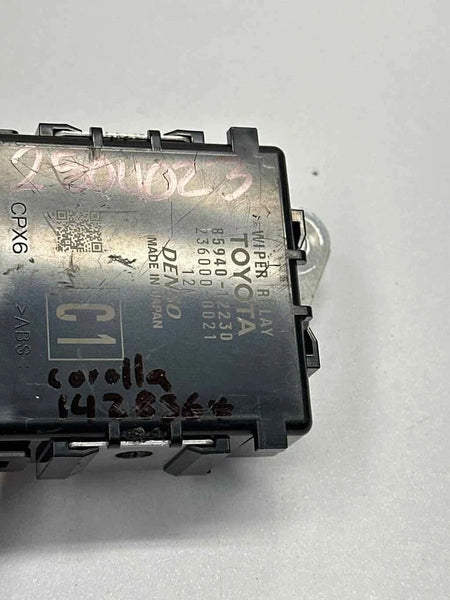 2022 TOYOTA COROLLA WIPER RELAY CONTROL MODULE UNIT ASSEMBLY OEM 8594012230