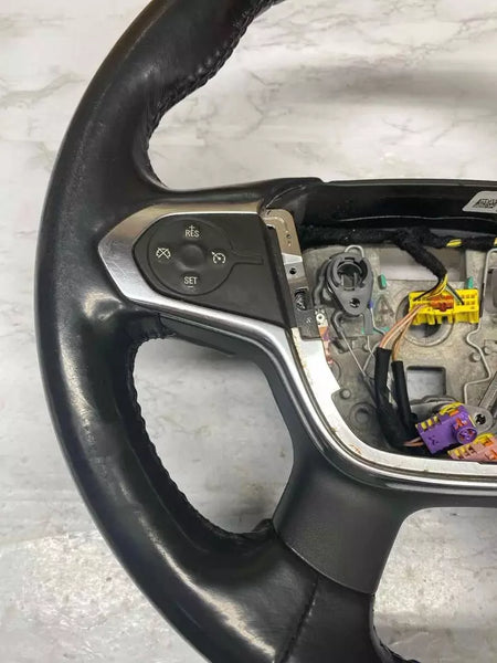 2019 CHEVROLET TRAVERSE STEERING WHEEL BLACK LEATHER ASSEMBLY OEM 84508160