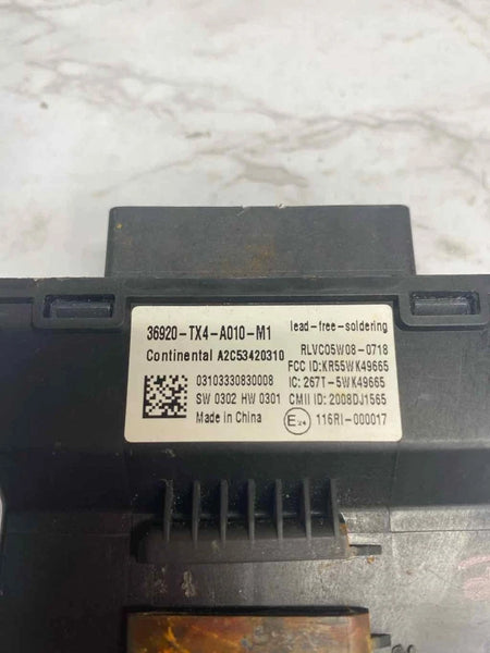 2013 2015 ACURA ILX THEFT LOCKING BACKUP CONTROL MODULE UNIT OEM 36920TX4A01