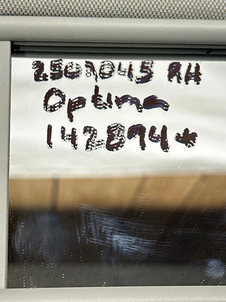 2016 TO 2020 KIA OPTIMA SUN VISOR RIGHT PASSANGER SIDE ASSY OEM 85202D5000BGA