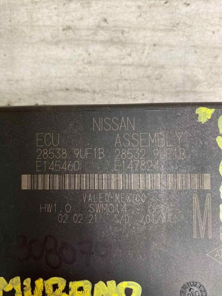 NISSAN MURANO 2021 PARK ASSIST CONTROL MODULE UNIT REAR ASSY OEM 285389UF1B