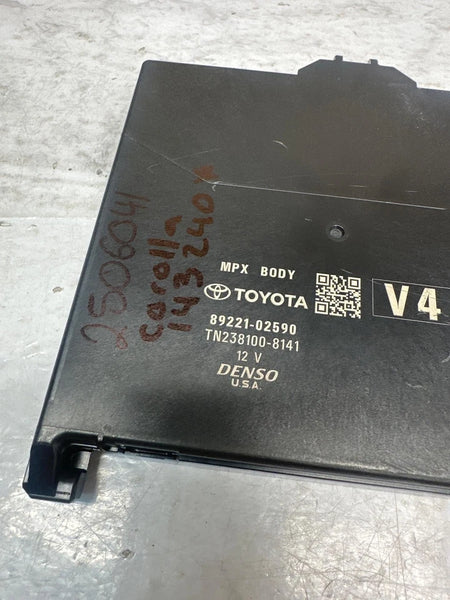 2020 TO 23 TOYOTA COROLLA MULTI NETWORK CONTROL BCM MODULE UNIT OEM 8922102590 SEDAN