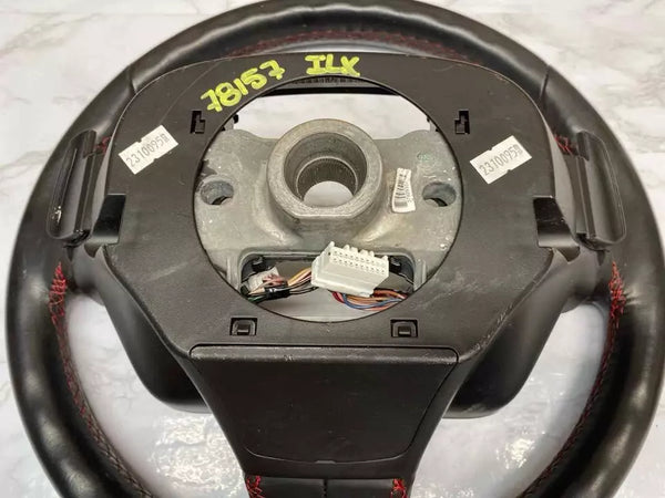 19 20 21 22 VOLANTE ACURA ILX NEGRO CON COSTURAS ROJAS DE CUERO ASPEC OEM 78501TX6A81ZE