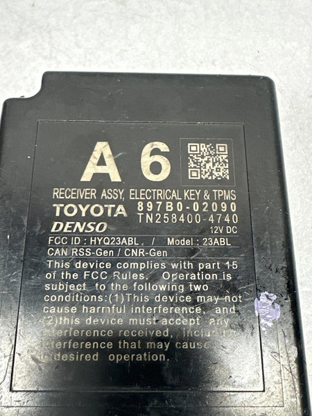 2020 TO 2024 TOYOTA COROLLA TPMS & DOOR CONTROL MODULE UNIT ASSY OEM 897B002090