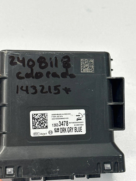 2017 TO 2022 CHEVROLET COLORADO NETWORK GATEWAY CONTROL MODULE UNIT ASSY OEM 13533478