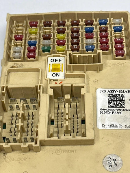 2019 HYUNDAI ELANTRA JUNCTION BOX JUNCTION CABIN FUSE RELAY BLOCK OEM 91950F2360