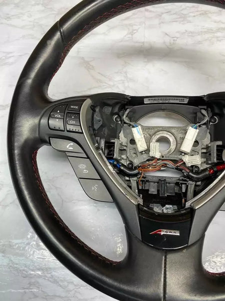 19 20 21 22 VOLANTE ACURA ILX NEGRO CON COSTURAS ROJAS DE CUERO ASPEC OEM 78501TX6A81ZE