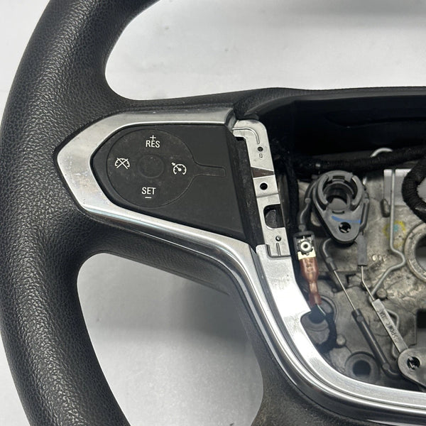 2018 TO 2021 CHEVROLET TRAVERSE STEERING WHEEL LEATHER BLACK ASSY OEM 84439177