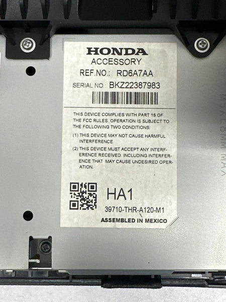 2021 TO 2024 HONDA ODYSSEY RADIO AM FM DISPLAY SCREEN DASH MOUNTED OEM 39710THRA12