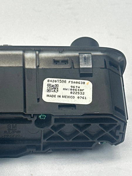 2018 TO 2021 CHEVROLET TRAVERSE DASHBOARD SWITCH DASH HEADLIGHT CONTROL OEM 84201596
