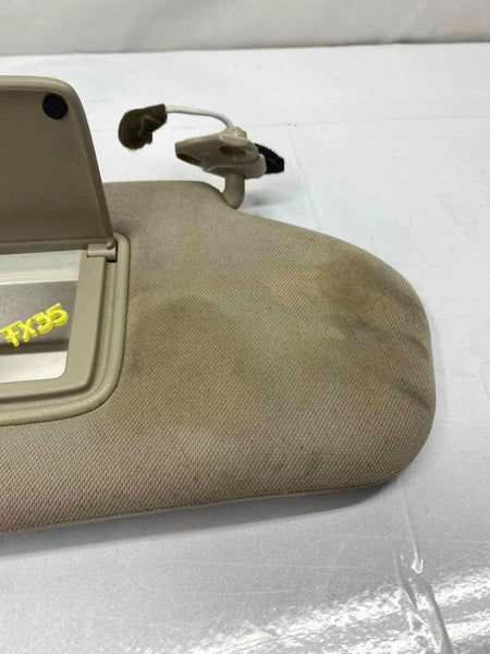 2006 TO 2008 INFINITI FX35 SUN VISOR RIGHT PASSENGER SIDE 96400CL70B ILLUINATED