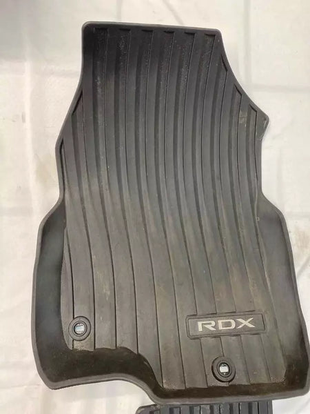 Acura RDX plastic floor mat 2018 complete set OEM front driver has a hole