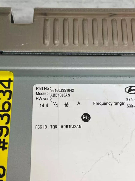Radio AM/FM para Hyundai Veloster 2021 (pantalla y receptor OEM 96160J35104X)