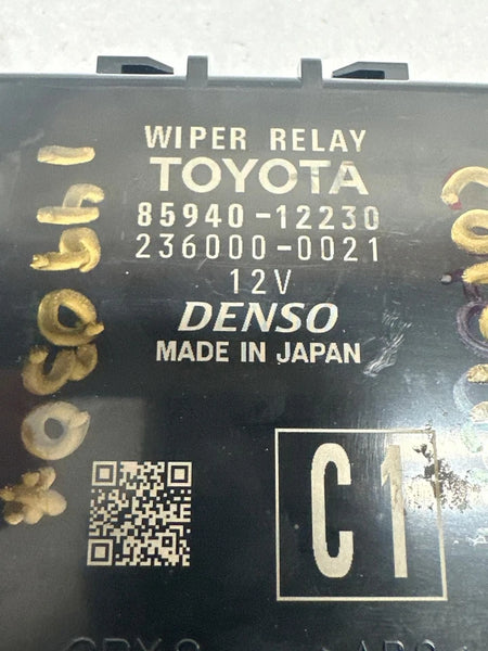 2020 TO 2022 TOYOTA COROLLA WINDSHIELD WIPER RELAY CONTROL MODULE OEM 8594012230
