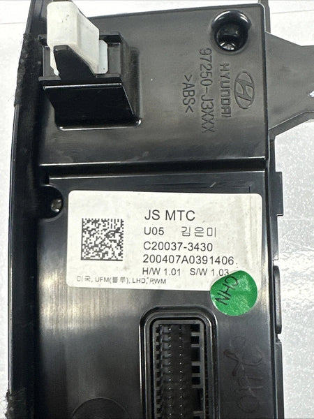 2019 2020 HYUNDAI VELOSTER CLIMATE CONTROL HVAC AC PANEL ASSY OEM 97250J3040RWS