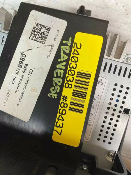 Chevrolet Traverse radio am fm 2020 2021 display screen assy OEM 84776468