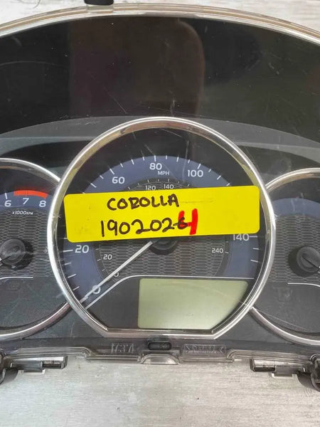 Toyota Corolla cluster speedometer 2014 2016 1.8L sedan OEM 838000ZX10