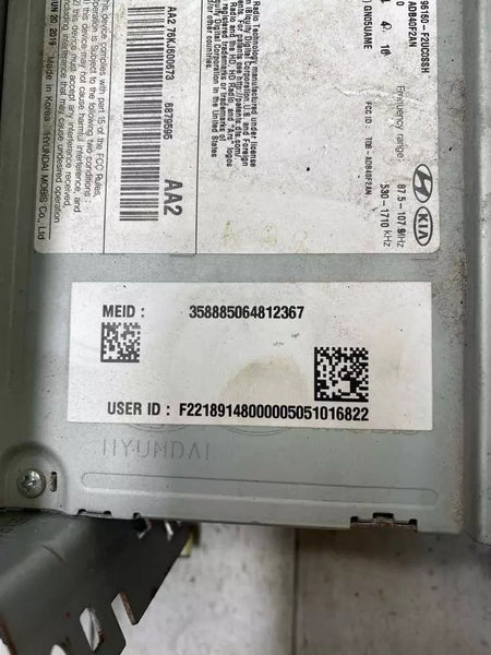Hyundai Elantra radio am fm 19 20 display & receiver sed 7.0" 96160F2UC0SSH OEM