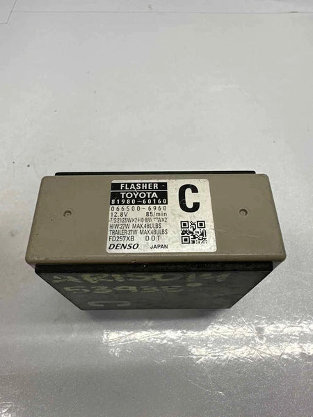 2015 TOYOTA 4RUNNER FLASHER HAZARD RELAY CONTROL MODULE UNIT OEM 8198060160