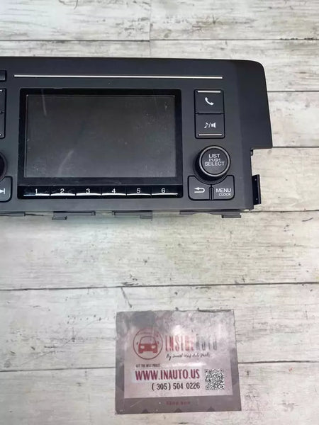 Honda Civic radio am fm 19 20 display screen & receiver assy OEM 39100TGGA81