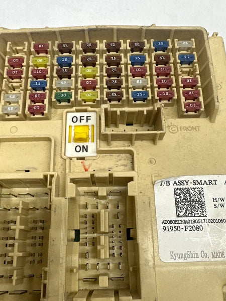 2018 HYUNDAI ELANTRA JUNCTION BOX CABIN FUSE RELAY BLOCK ASSY OEM 91950F2080