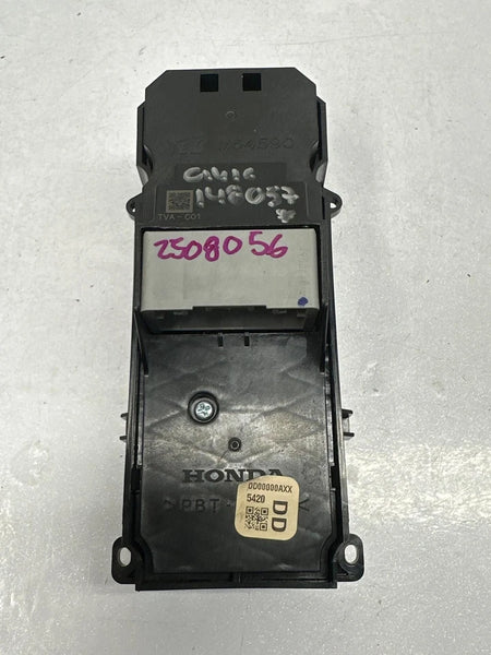 2016 TO 2021 HONDA CIVIC MASTER SWITCH FRONT DRIVER SIDE DOOR SEDAN OEM 35750TBAA42