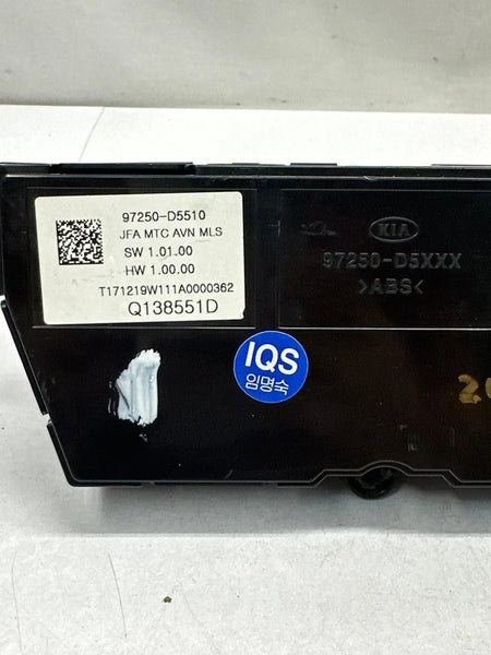 2017 2018 KIA OPTIMA CLIMATE CONTROL HVAC AC MANUAL PANEL ASSY OEM 97250D5510