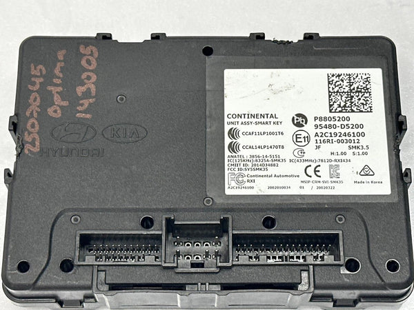 2019 2020 KIA OPTIMA KEYLESS ENTRY CONTROL MODULE OEM 95480D5200 US BUILT MARKET